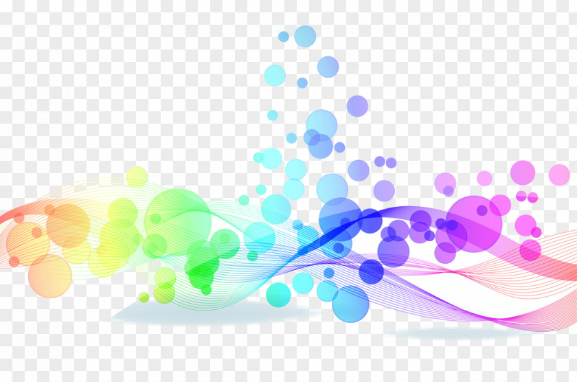 3D Floating Dot Wallpapers Light Color Rainbow Shape PNG