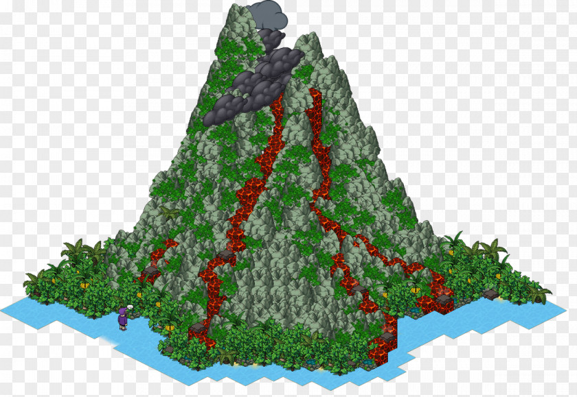 Building Habbo Spruce Tree House Room PNG