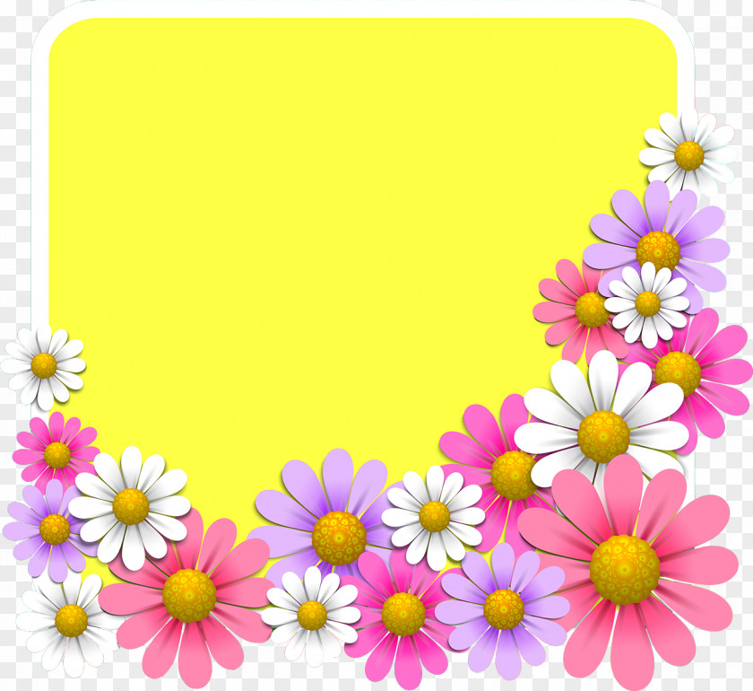 Flower Square Frame Floral PNG