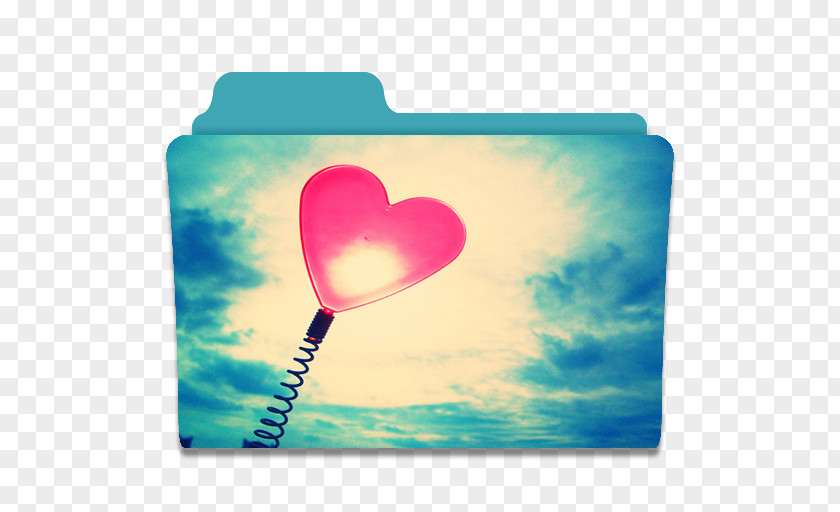 Folder Heart Sky Love Petal PNG