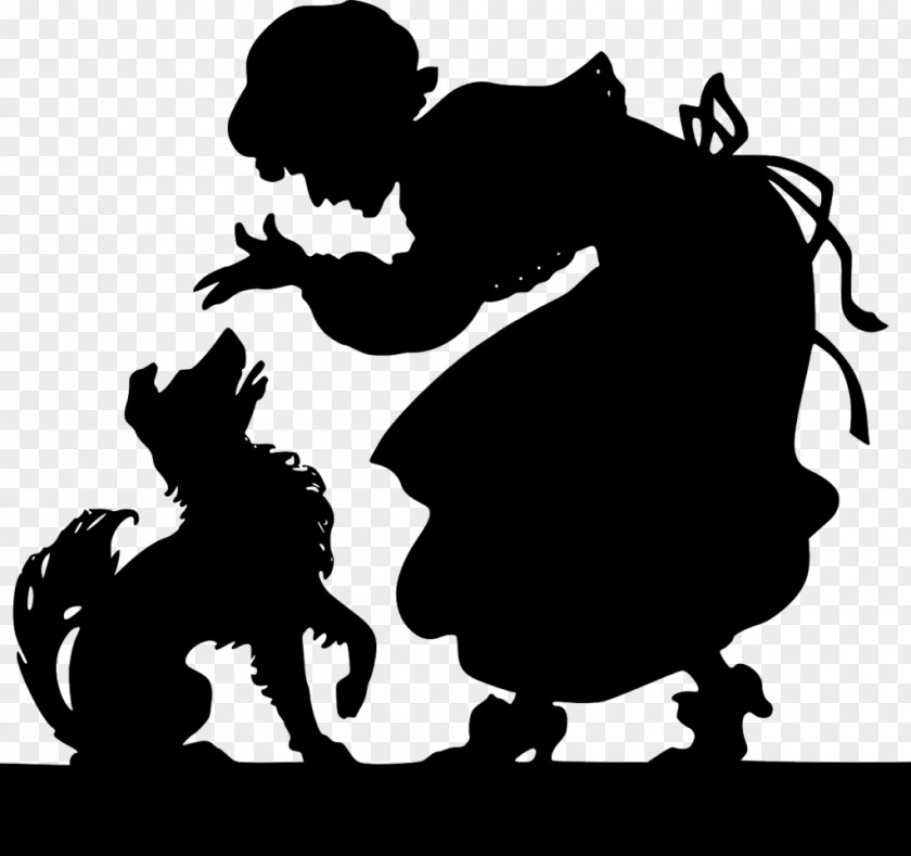 Old Ladies Pug Silhouette Clip Art PNG