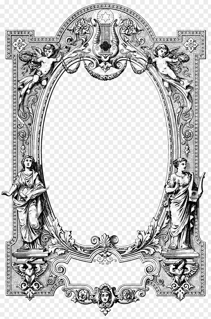 Vintage Border Borders And Frames Picture Poster Clip Art PNG