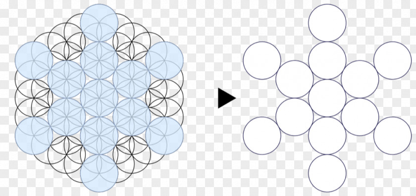 Circle Overlapping Circles Grid Sacred Geometry Metatron's Cube Symbol PNG