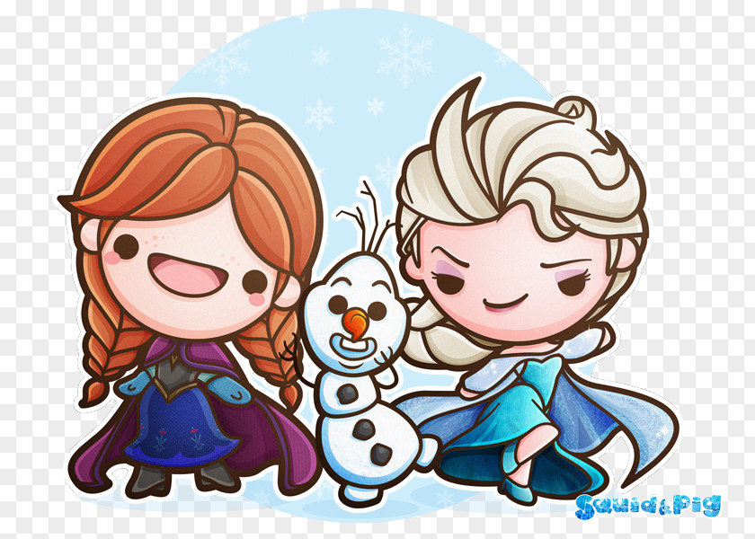 Elsa Anna Olaf Disney Tsum Drawing PNG