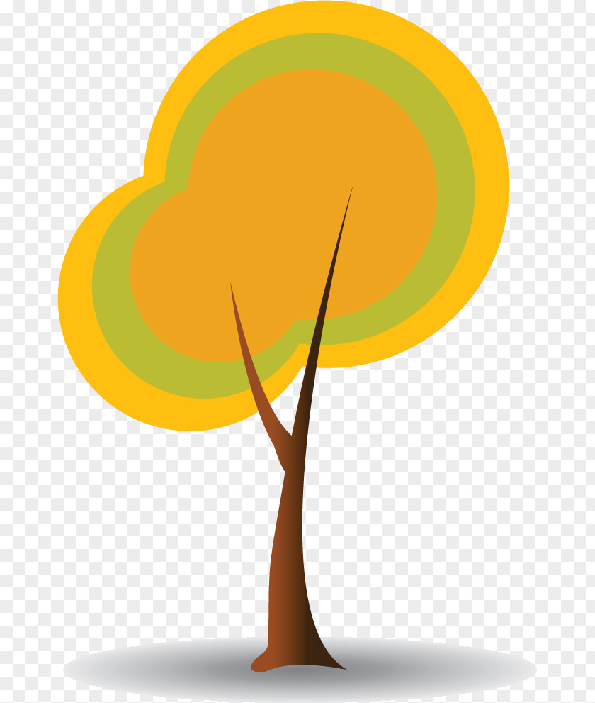 Leaf Yellow M-tree Line Meter PNG