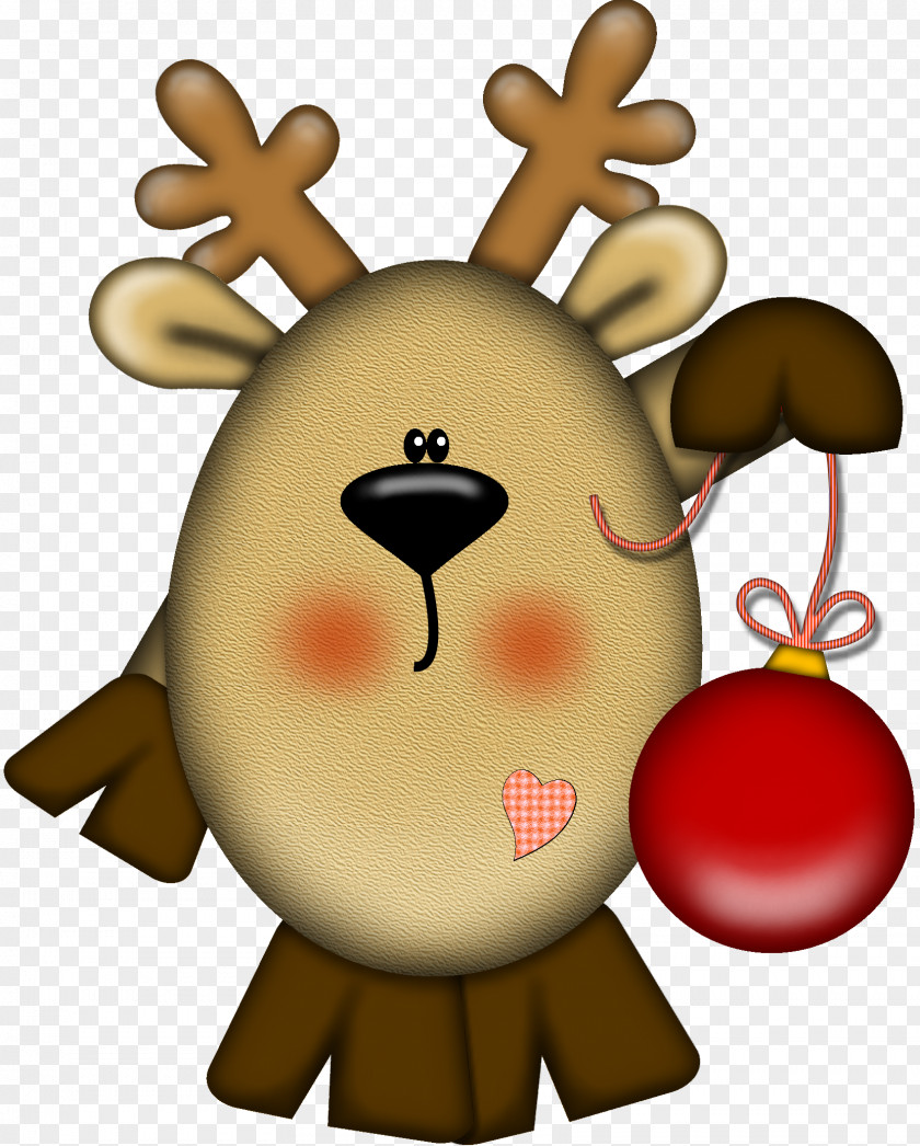 Reindeer Christmas Ornament Antler Clip Art PNG