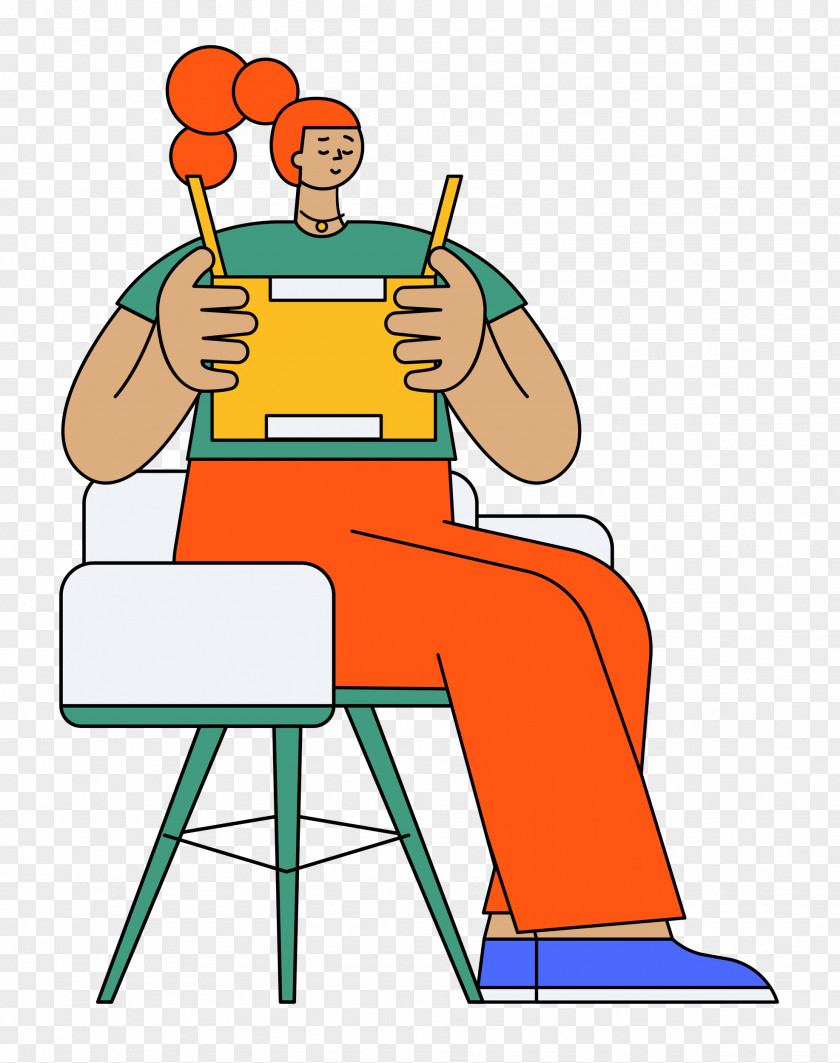 Chair Cartoon Sitting Joint Text PNG