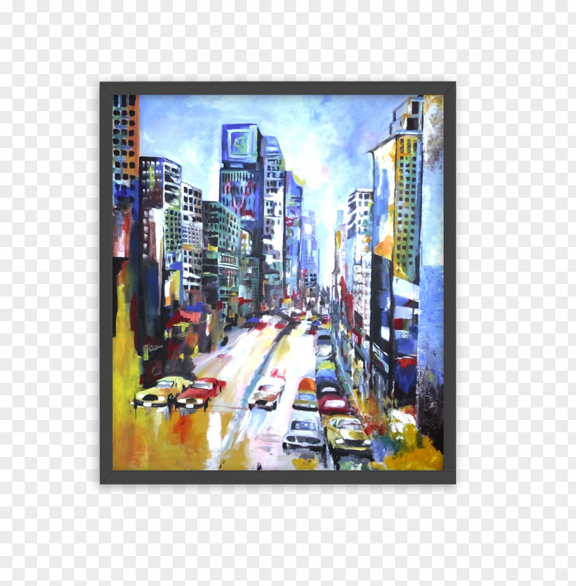 Dubai City Paper Oil Painting Acrylic Paint PNG