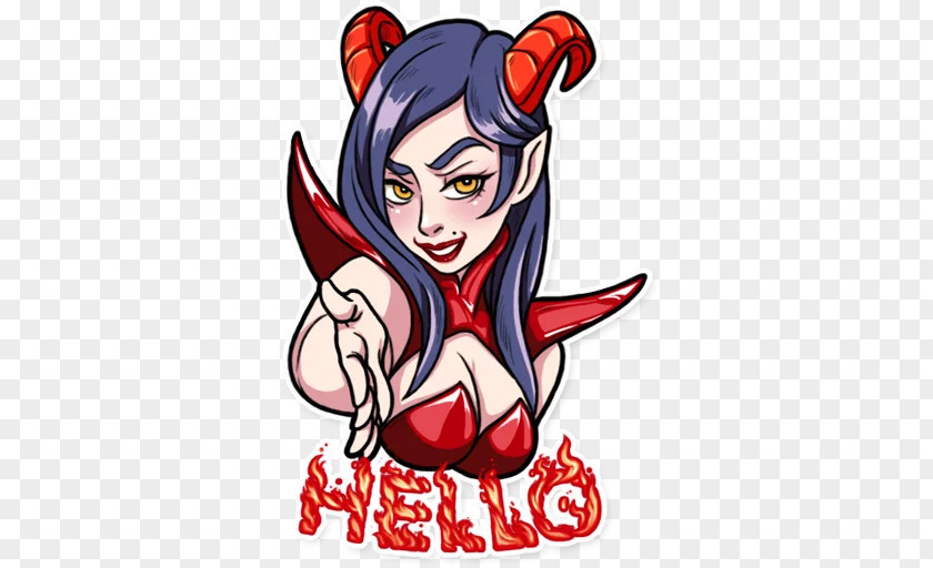 Devil Sticker Telegram Clip Art Woman PNG