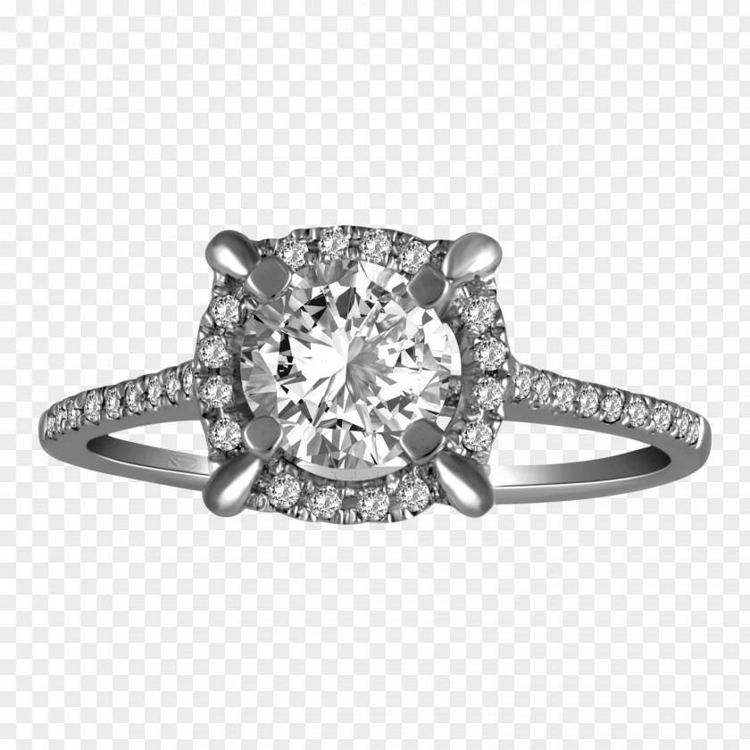 Diamond Cut Engagement Ring Jewellery PNG