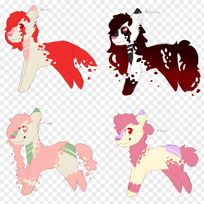 Horse Pink M Animal Clip Art PNG