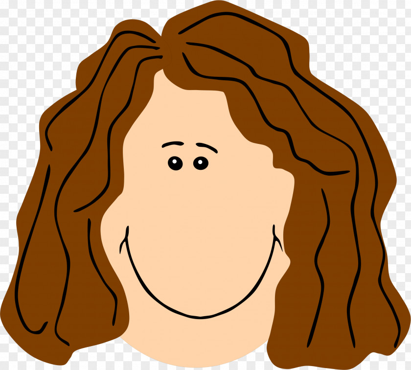Brown Mother Face Woman Smiley Clip Art PNG