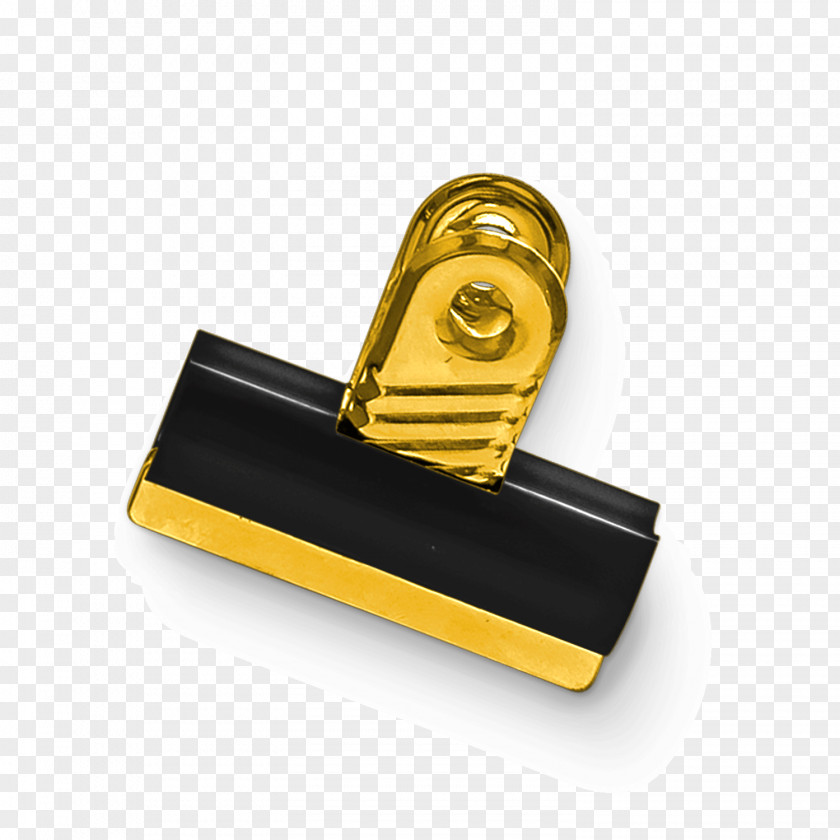 Gold Download Paper Clip PNG