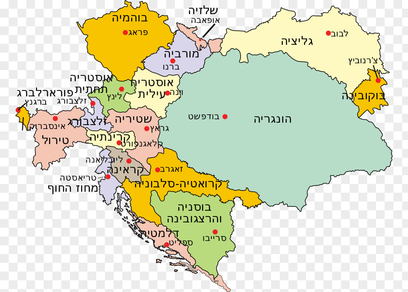 Map Austria-Hungary Cisleithania Kingdom Of Hungary Wikipedia PNG
