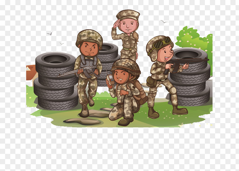 Military Training Battalion Soldier Army Weapon Royalty-free Illustration PNG