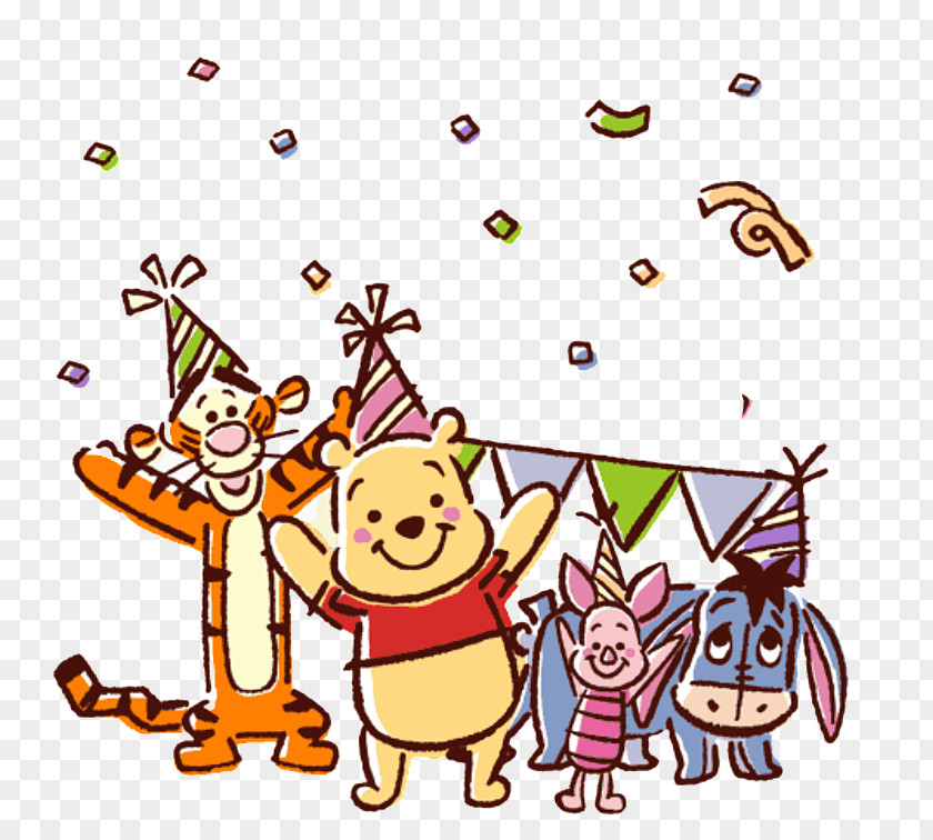 Winnie The Pooh Winnie-the-Pooh Piglet Eeyore Tigger Bday Song PNG