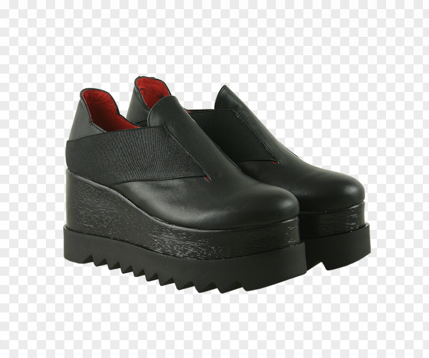 Boot Footwear Black Leather Slip-on Shoe PNG
