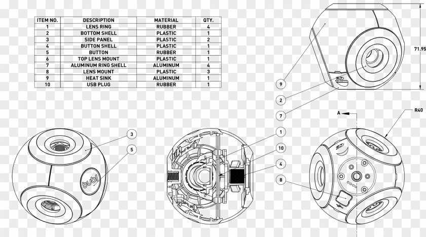 Camera Bubl Technology Inc. Omnidirectional Immersive Video PNG