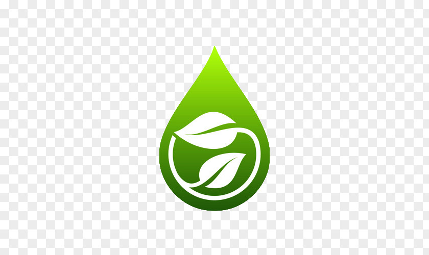 Water Droplets Green Leaf Logo Design Environmentally Friendly Clip Art PNG