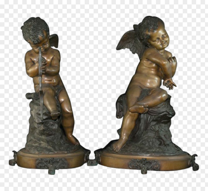 Angel Bronze Sculpture Cherub Statue PNG