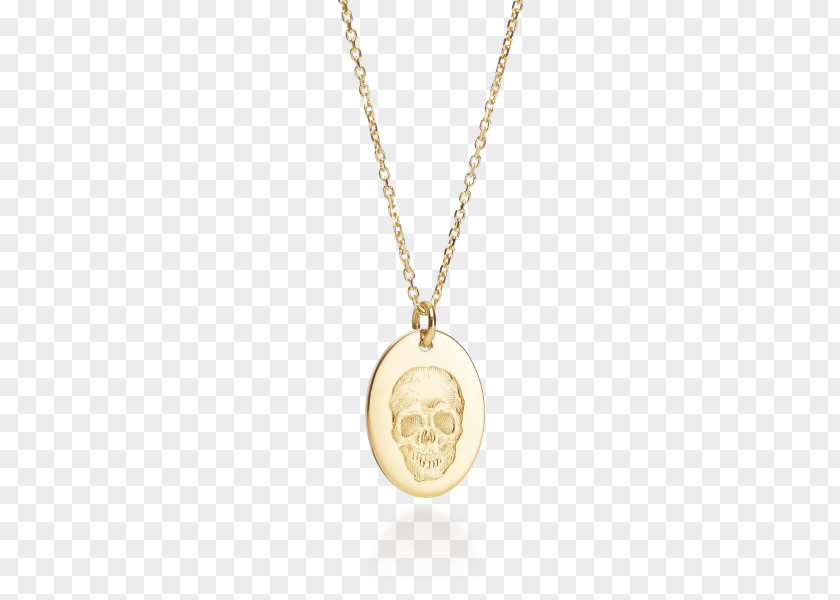 Gold Skull Locket Necklace Chain PNG