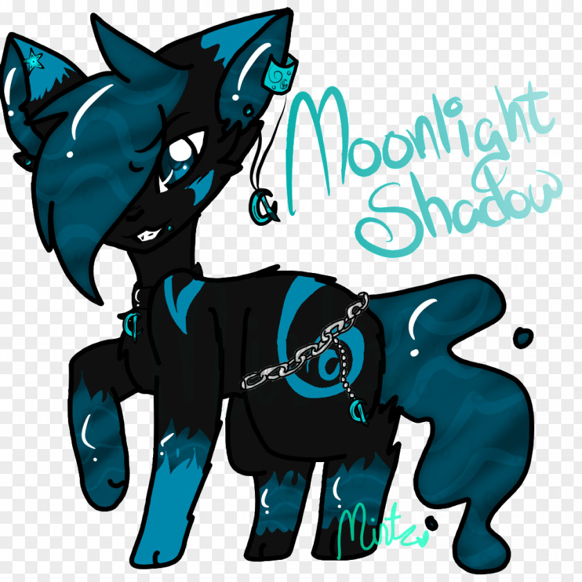 Moonlight Shadow Cat Dog Horse Clip Art Illustration PNG