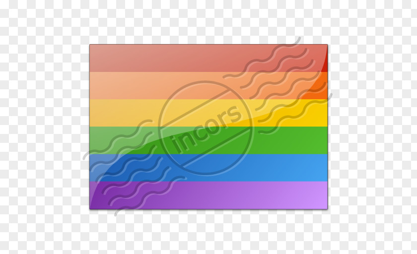 Rainbow Flag Purple Magenta Violet Rectangle Line PNG
