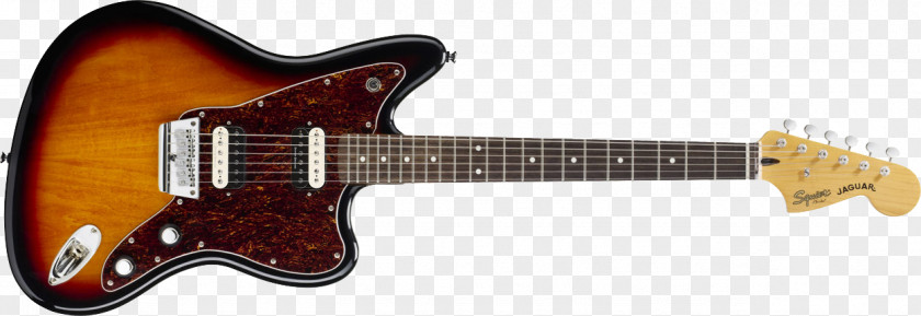 Electric Guitar Fender Jaguar Squier Musical Instruments Corporation Sunburst PNG