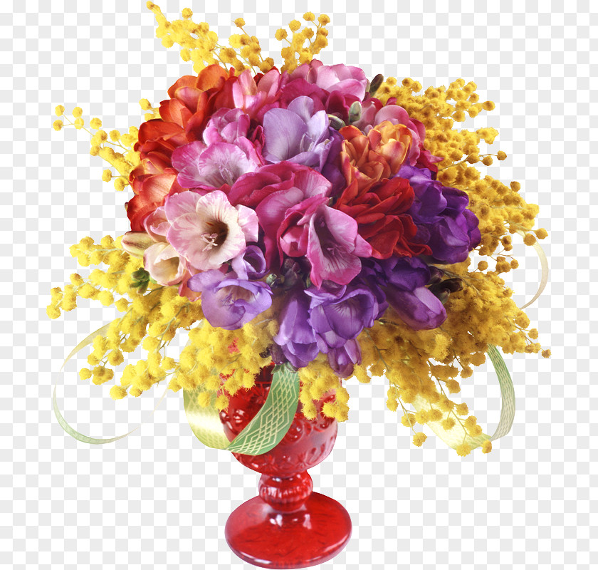 Vase Flower Bouquet Garden Roses PNG