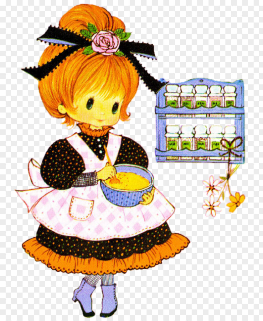 Doll Cartoon Flower Character PNG