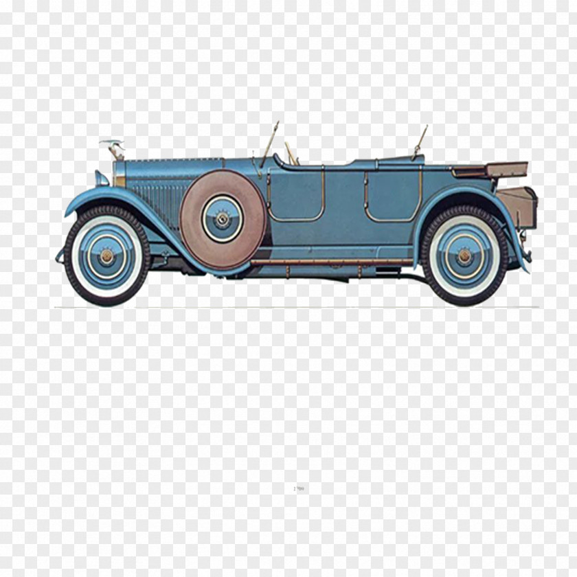 Retro Cartoon Painting Classic Cars Car Mercedes-Benz Jeep Delage Hispano-Suiza K6 PNG