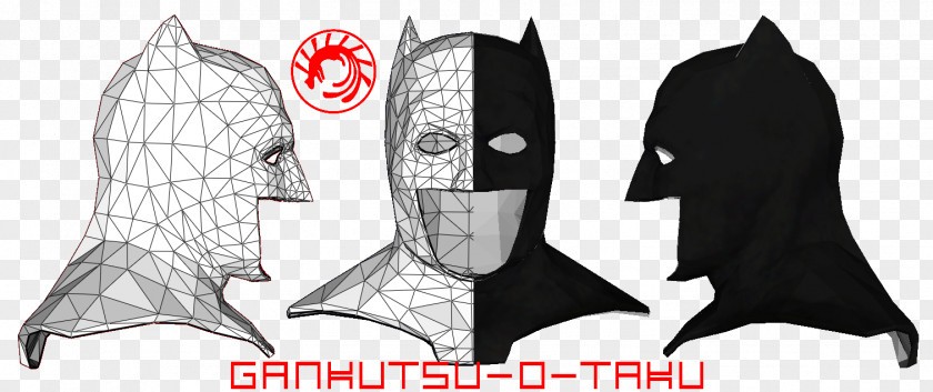 Batman Black Mask Robin Flash Paper Model PNG