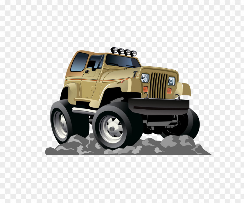 Cartoon Jeep Stock Photography PNG