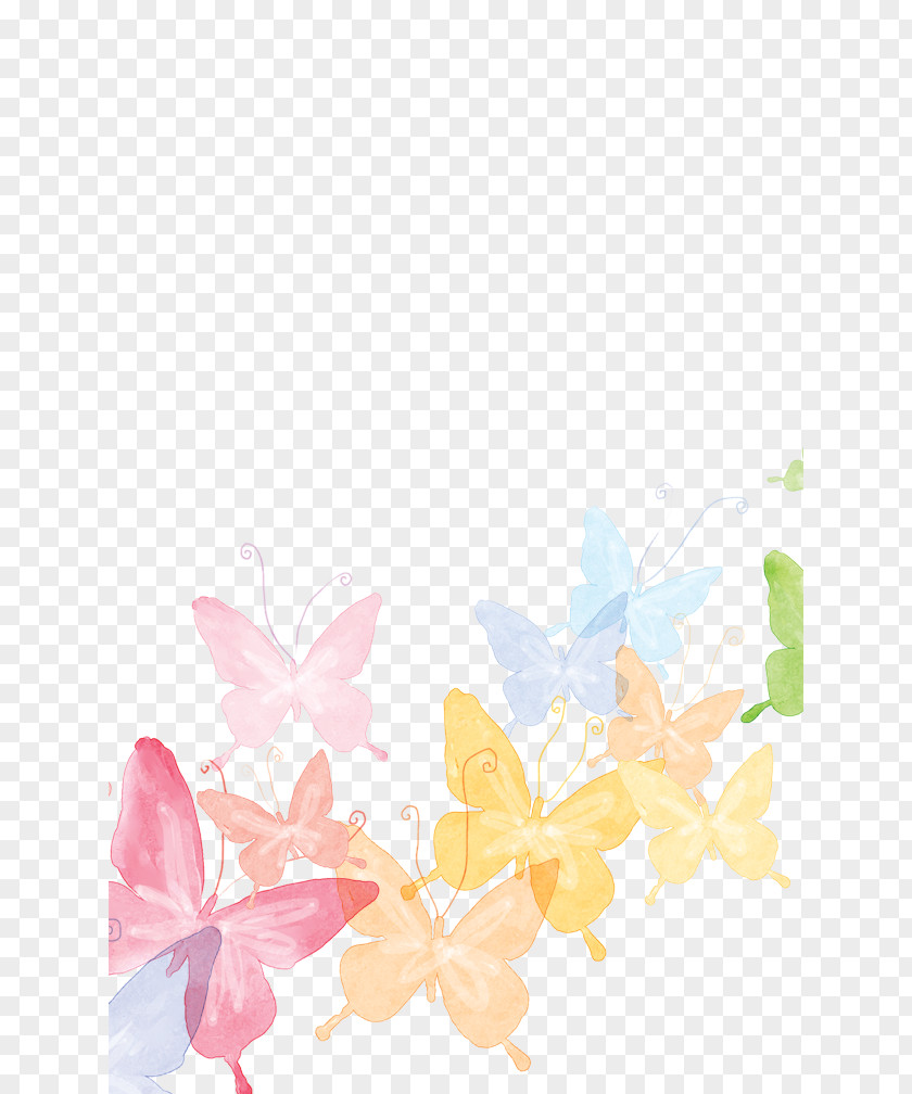 Hand-painted Butterfly Cartoon PNG