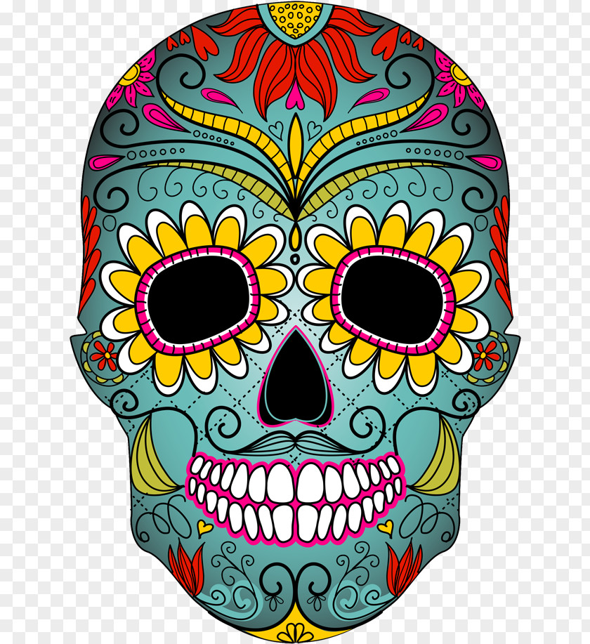 Skull Day Of The Dead Calavera Calaca Clip Art PNG