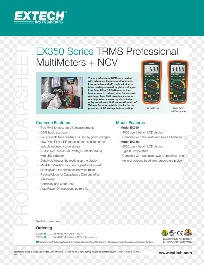 True RMS Converter Multimeter Voltmeter Digital Data Mouser Electronics PNG