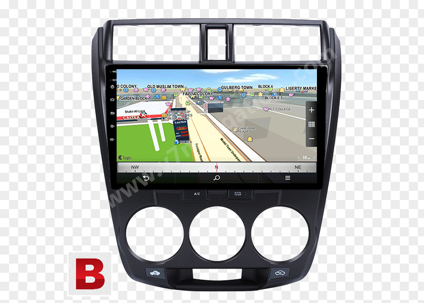 Beauty Flyer Center GPS Navigation Systems Car Honda City Automotive System PNG