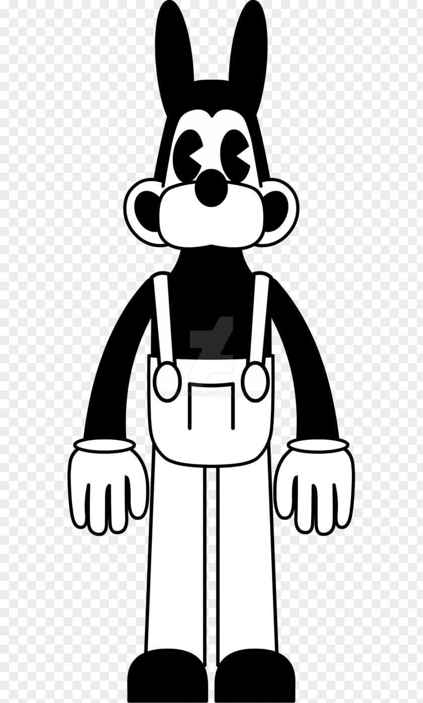 Ink Poster Bendy And The Machine Drawing Black White PNG