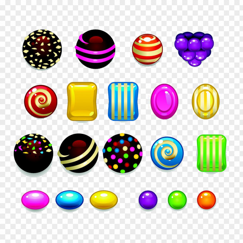 All Kinds Of Cartoon Candy Lollipop Ingredient Chocolate PNG