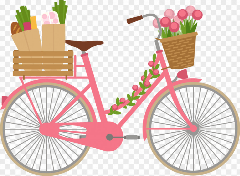 Decorated Bicycle Hybrid Clip Art PNG
