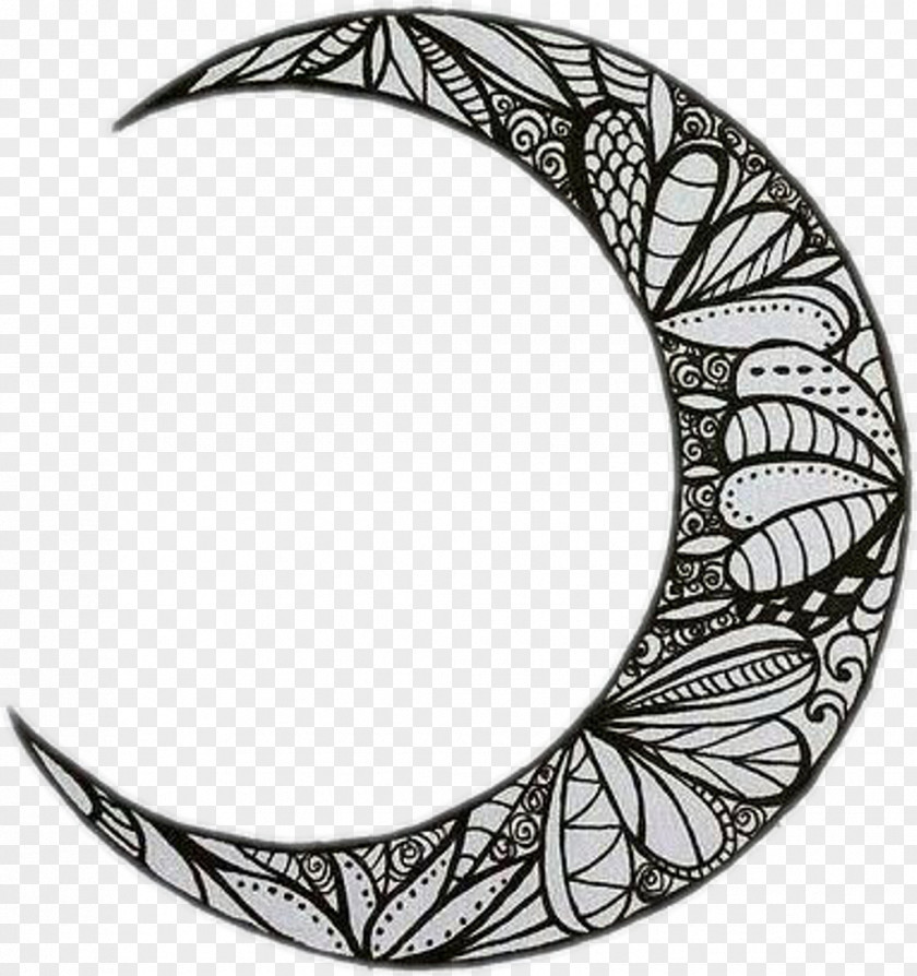 Moon Drawing Art Crescent PNG