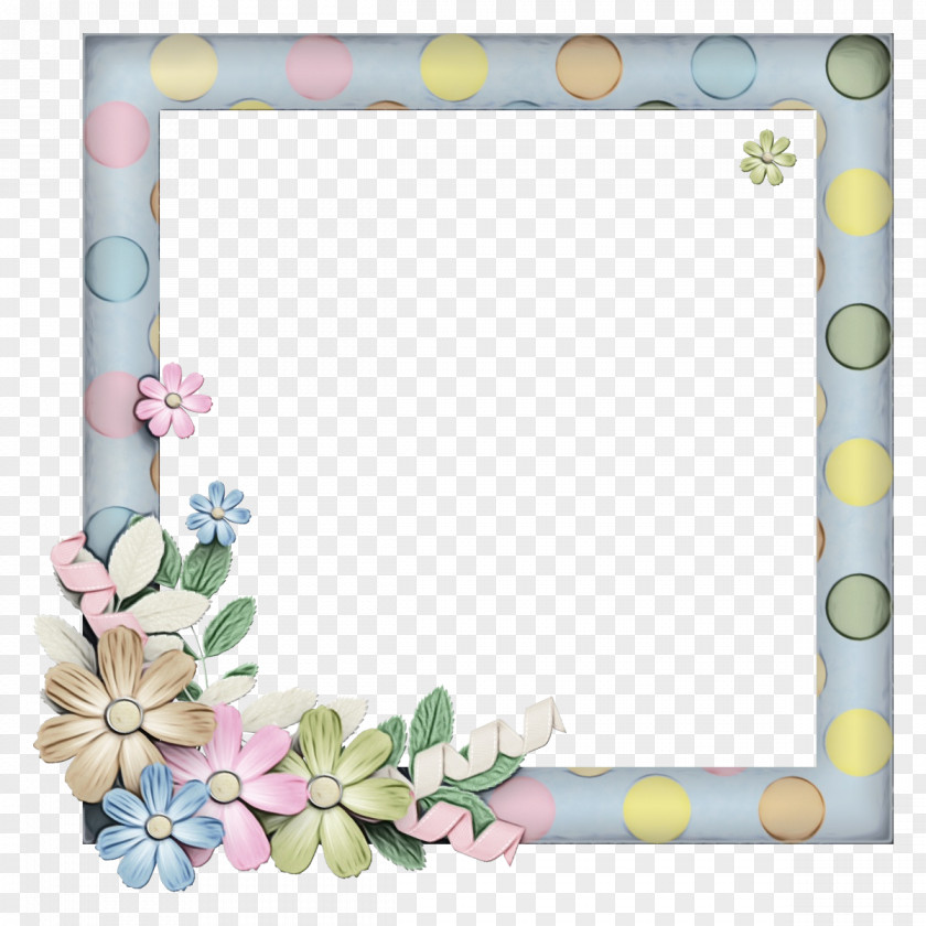 Rectangle Interior Design Background Flower Frame PNG