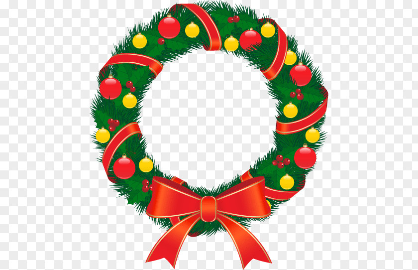 Christmas Suite 36 Wreath Garland Clip Art PNG