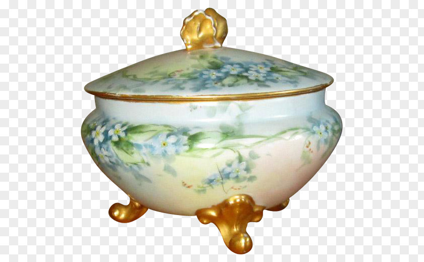Hand Painted Boxes Tureen Porcelain PNG