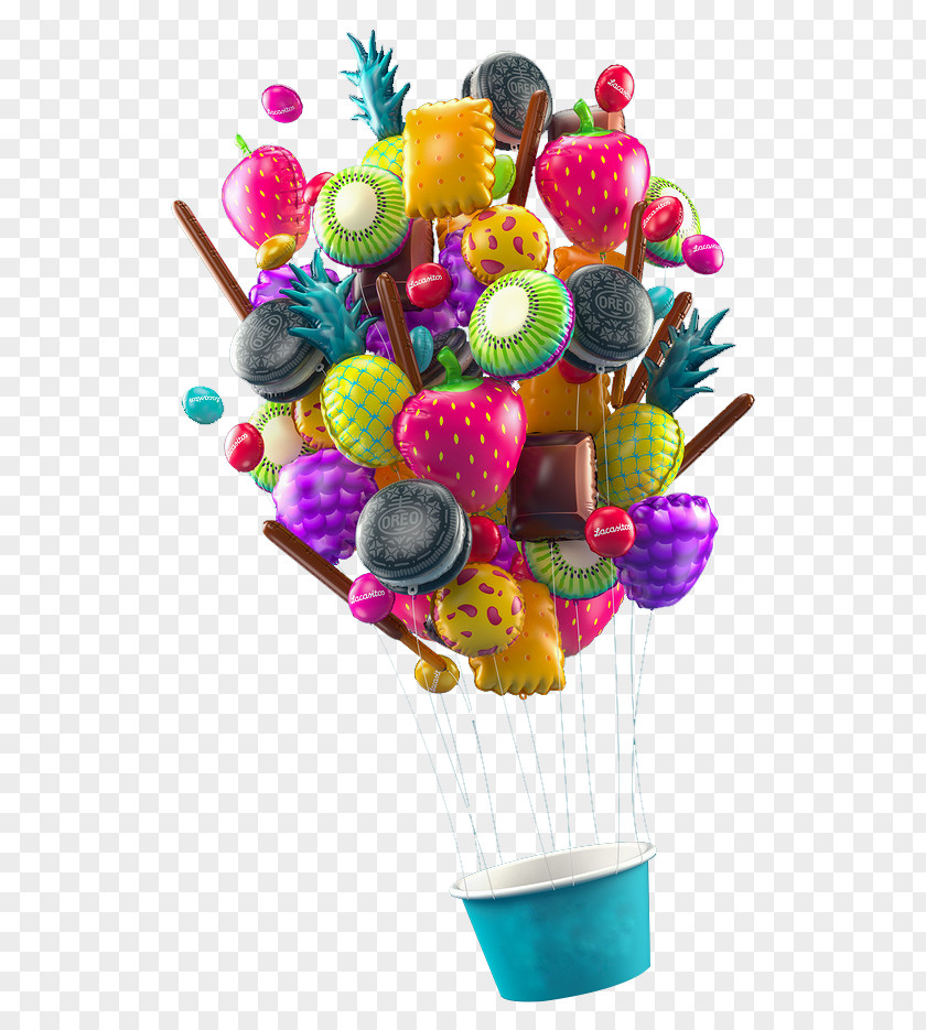 Fruit Ice Cream Balloon 3D Computer Graphics PNG