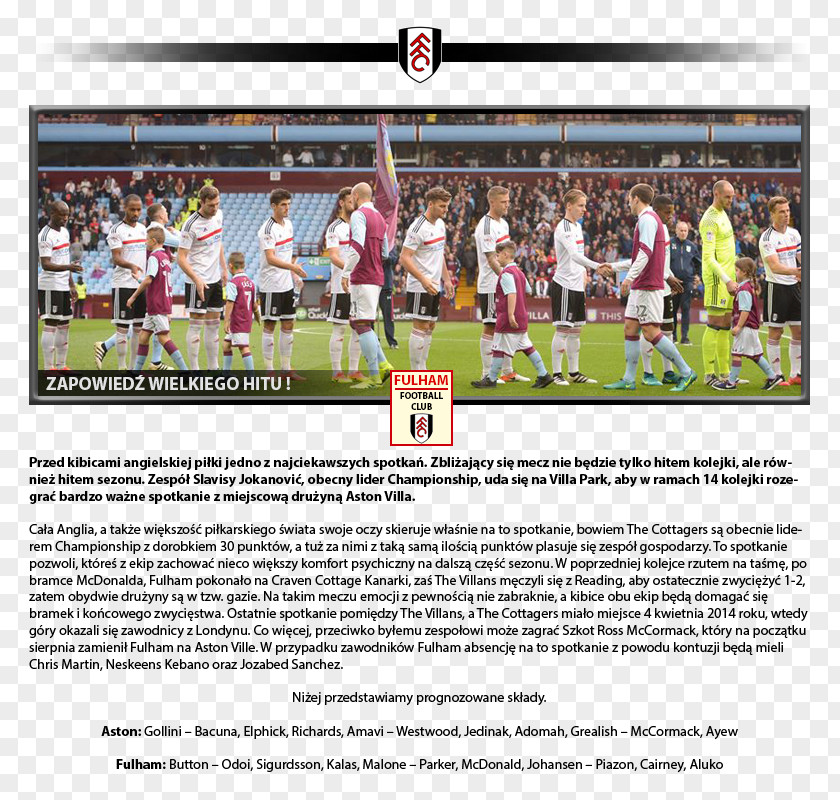 Fulham F.c. Aston Villa F.C. EFL Championship Team Sport PNG