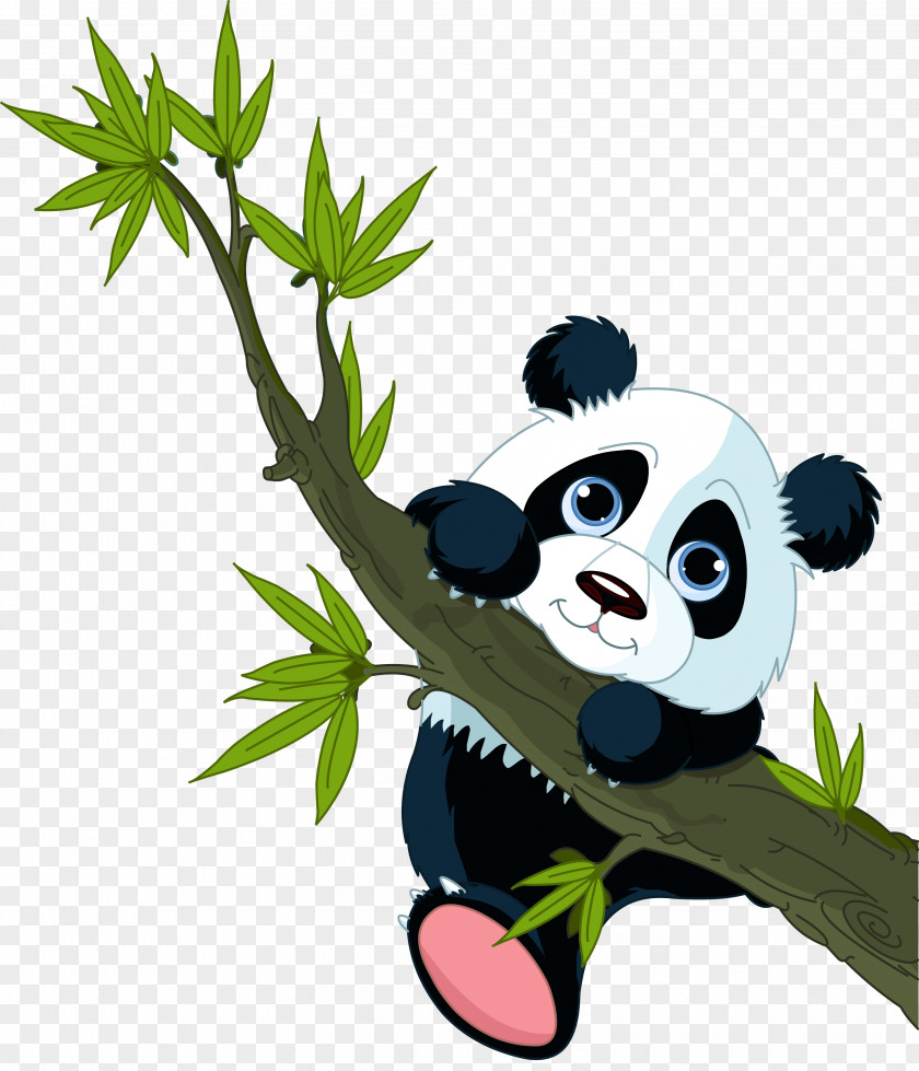 Panda Giant Sticker Wall Decal Red PNG