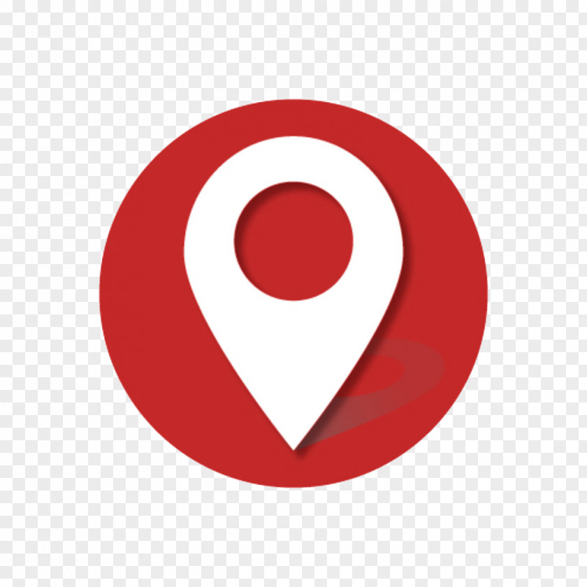 Dark Red Locating Mark Logo Icon PNG