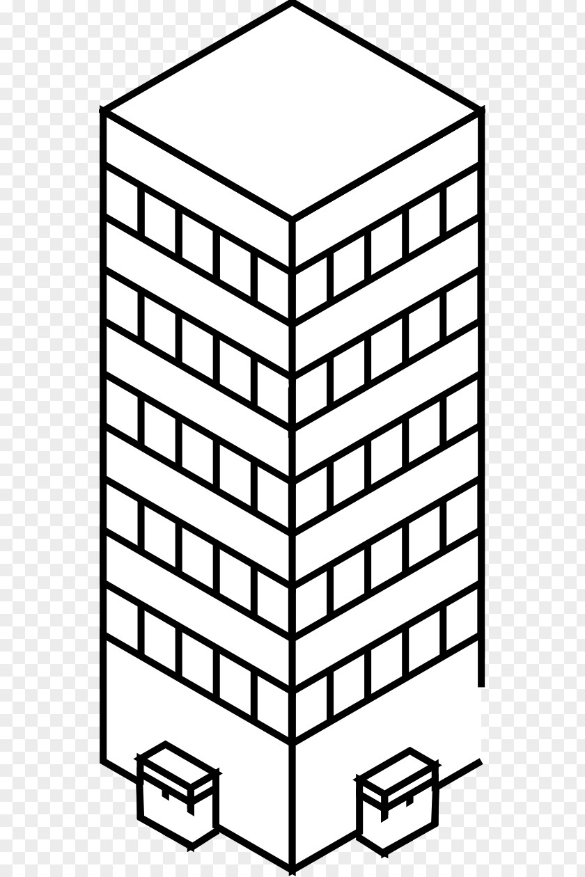 Skyscraper Black And White Drawing Building Clip Art PNG