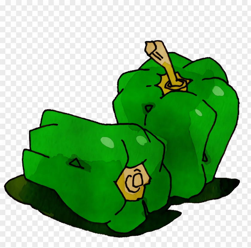 Cartoon Tree Frog Character Green Vegetable PNG